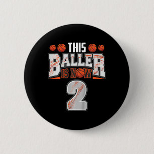 Badge Rond 5 Cm Enfants Bysketbyll Joueur 2 ans Vieux garçon Byske