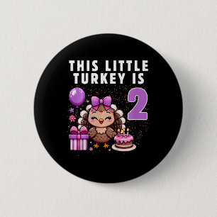 Badge Rond 5 Cm Enfants Cette Petite Turquie Est 2 Ans Thanksgivin