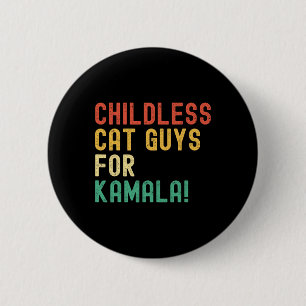 Badge Rond 5 Cm Enfants Chats Guys Pour Kamala Harris 2024 Vintage