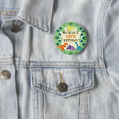 Badge Rond 5 Cm Enfants Dinosaur Anniversaire (En situation)