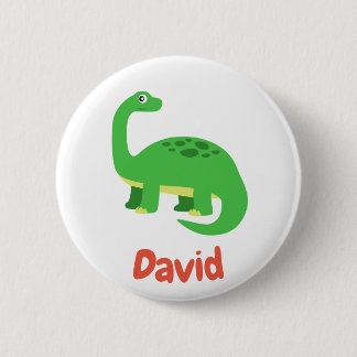 Badge Rond 5 Cm Enfants Diplodocus Dinosaur Anniversaire Nom perso
