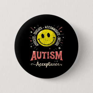 Badge Rond 5 Cm Enfants Enfants Sensibilisation Acceptation Autism
