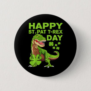 Badge Rond 5 Cm Enfants Enfants St Pat Trex Jour Dino St Patricks