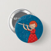 Badge Rond 5 Cm Enfants et musique (Devant & derrière)