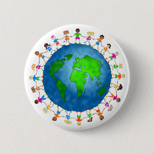Badge Rond 5 Cm Enfants globaux