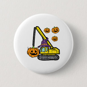 Badge Rond 5 Cm Enfants Halloween Crane Construction Truck Costume