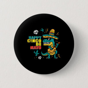 Badge Rond 5 Cm Enfants Heureux Cinco De Mayo Dino Trex Cinco De M