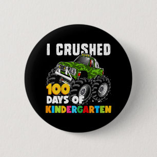 Badge Rond 5 Cm Enfants J'ai écrasé 100 Jours de maternelle Fun Gi