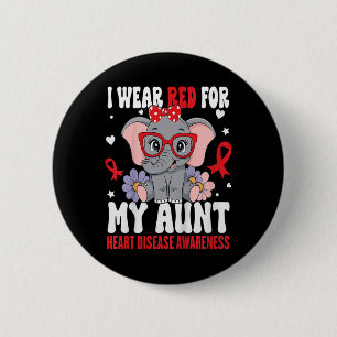 Badge Rond 5 Cm Enfants Je Porte Le Rouge Pour Ma Tante Chercheurs