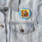 Badge Rond 5 Cm enfants jouant au pirate (En situation)