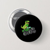 Badge Rond 5 Cm Enfants Jour de la Saint Patrick T Rex équitation  (Devant & derrière)