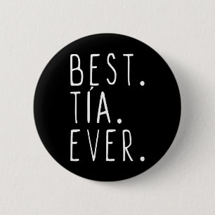 Badge Rond 5 Cm Enfants Meilleur Tia Jamais Cadeau Cool 10 Noir