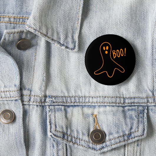 Badge Rond 5 Cm Enfants mignonne effrayant Boo Halloween Fantôme N
