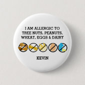 Badge Rond 5 Cm Enfants multiples personnalisables d'alerte (Devant)