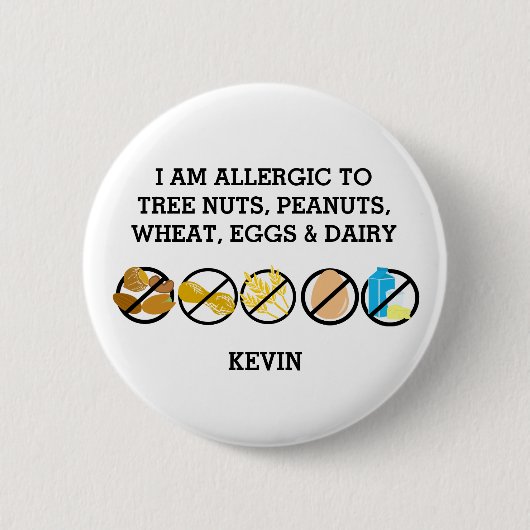 Badge Rond 5 Cm Enfants multiples personnalisables d'alerte (Devant)