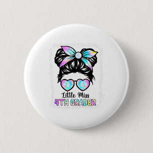 Badge Rond 5 Cm Enfants Petite Mademoiselle Fille de Quatrième Ann
