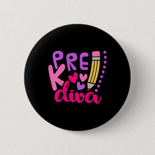 Badge Rond 5 Cm Enfants Pré-maternelle Diva