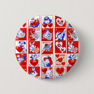 Badge Rond 5 Cm Enfants Saint-Valentin salutations câlins baisers