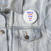 Badge Rond 5 Cm Enfer 50 oui (En situation)