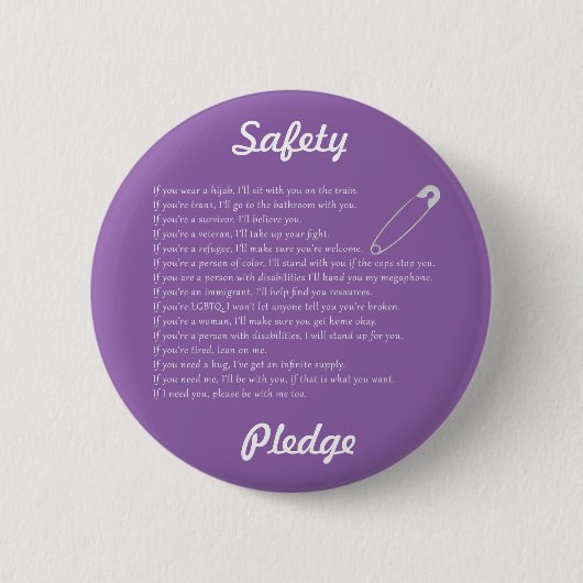 Badge Rond 5 Cm Engagement de sécurité (Devant)