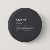 Badge Rond 5 Cm Engineer Definition Funny Engineering Mechanical C (Devant)