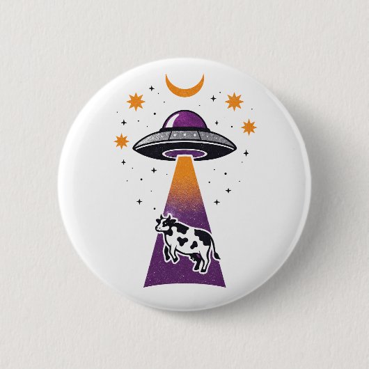 Badge Rond 5 Cm Enlèvement Alien (Devant)
