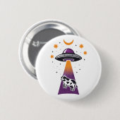 Badge Rond 5 Cm Enlèvement Alien (Devant & derrière)