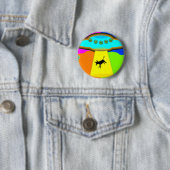 Badge Rond 5 Cm Enlèvement d'Aliens (En situation)