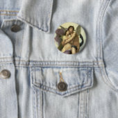 Badge Rond 5 Cm Enlèvement de Psyché par Bouguereau (En situation)
