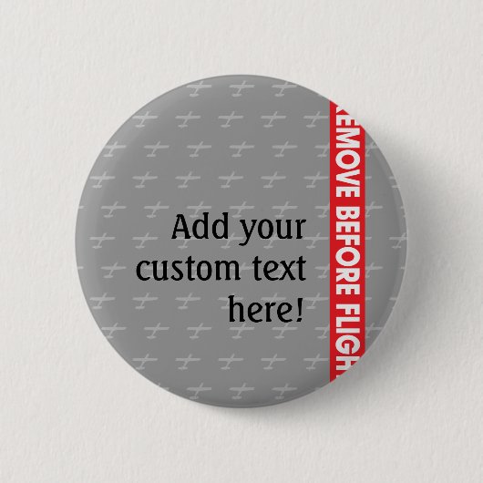 Badge Rond 5 Cm Enlevez avant vol - Avaiation (Devant)