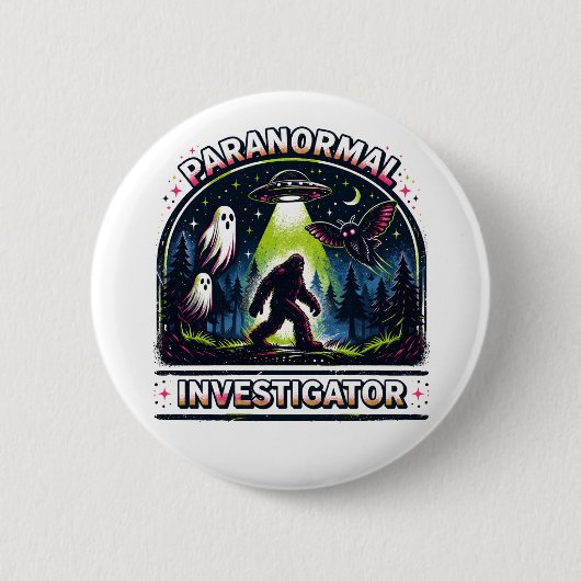 Badge Rond 5 Cm Enquêteur paranormal (Devant)
