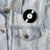 Badge Rond 5 Cm enregistrement vinly rétro (En situation)