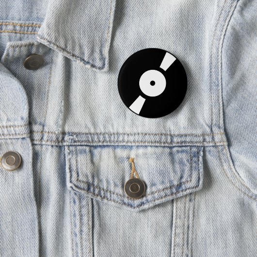 Badge Rond 5 Cm enregistrement vinly rétro (En situation)