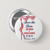 Badge Rond 5 Cm Enregistrer la date d'ouverture Biden Harris (Devant & derrière)