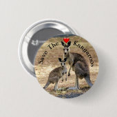 Badge Rond 5 Cm Enregistrer le bouton Kangaroos (Devant & derrière)