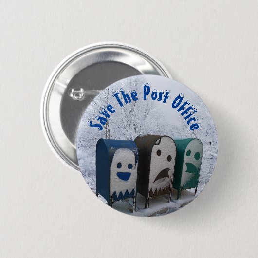 Badge Rond 5 Cm Enregistrer Le Poste (Devant & derrière)