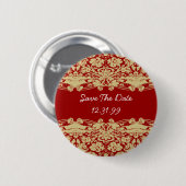 Badge Rond 5 Cm Enregistrer Le Texte Personnalisable Du Bouton Dat (Devant & derrière)