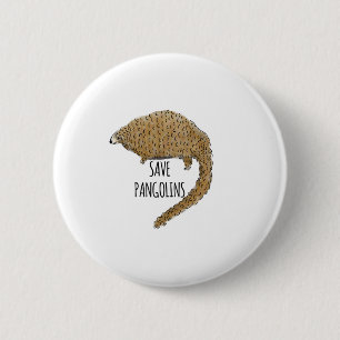 Badge Rond 5 Cm Enregistrer les pangolins