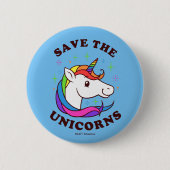 Badge Rond 5 Cm Enregistrer Les Unicornes (Devant)