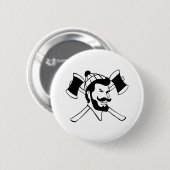 Badge Rond 5 Cm Enregistreur de bûcheron (Devant & derrière)