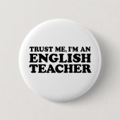 Badge Rond 5 Cm Enseignant anglais (Devant)