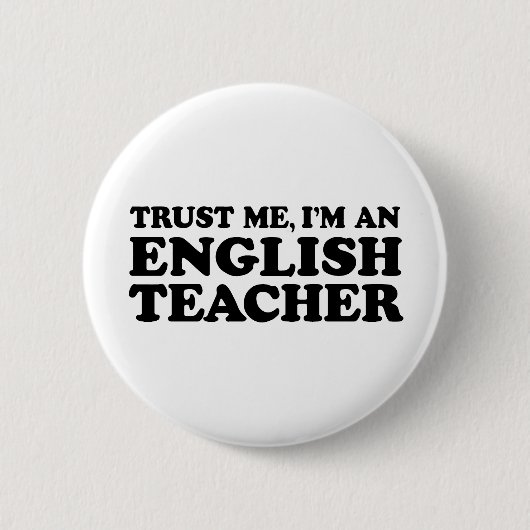 Badge Rond 5 Cm Enseignant anglais (Devant)