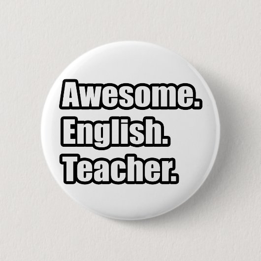 Badge Rond 5 Cm Enseignant anglais génial (Devant)