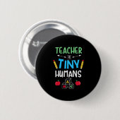 Badge Rond 5 Cm Enseignant Cadeau enseignant minuscules humains (Devant & derrière)