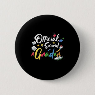 Badge Rond 5 Cm Enseignant de 2e année Officiel Deuxième grade