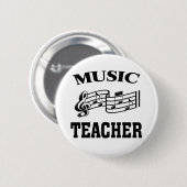 BADGE ROND 5 CM ENSEIGNANT DE MUSIQUE (Devant & derrière)