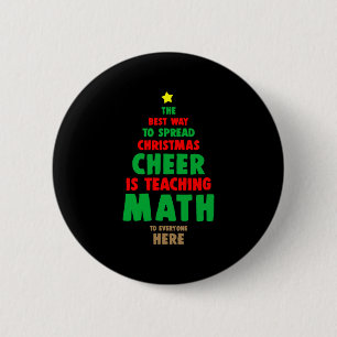Badge Rond 5 Cm Enseignant en mathématiques de Noël