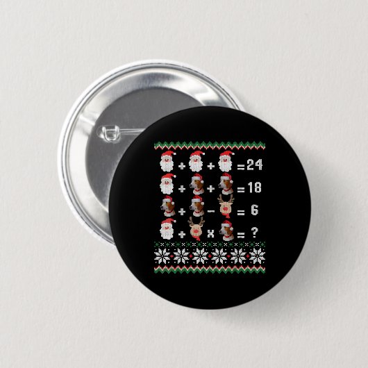 Badge Rond 5 Cm Enseignant en mathématiques Noël HARRIER (Devant & derrière)
