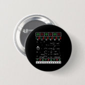Badge Rond 5 Cm Enseignant Funky Math Noël Joyeux Noël En Eq Math (Devant & derrière)