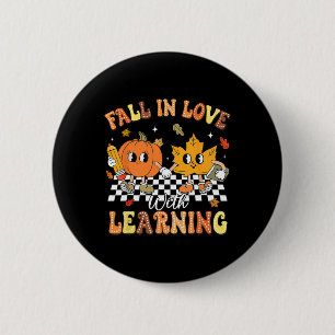 Badge Rond 5 Cm Enseignant Halloween Tomber Amoureux Avec L'Appren